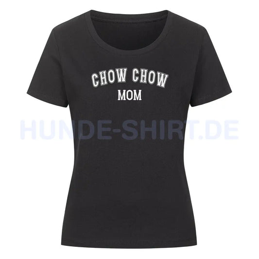 Premium Organic Damen-Shirt "Chow-Chow - MOM" Schwarz – hunde-shirt.de