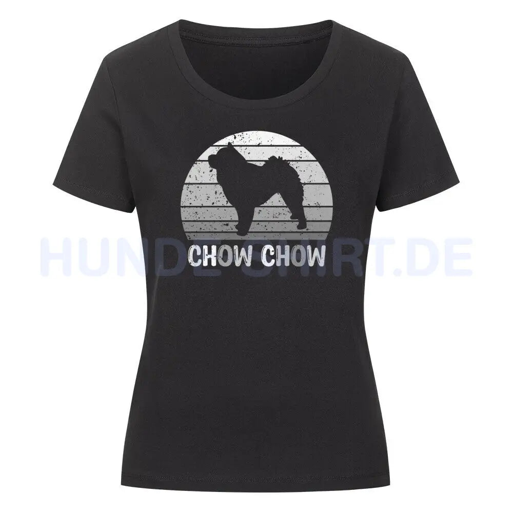 Premium Organic Damen-Shirt "Chow-Chow" Schwarz – hunde-shirt.de