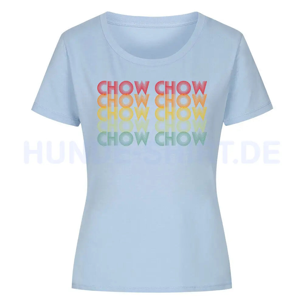 Premium Organic Damen-Shirt "Chow-Chow" Sky Blue – hunde-shirt.de