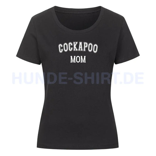 Premium Organic Damen-Shirt "Cockapoo - MOM" Schwarz – hunde-shirt.de