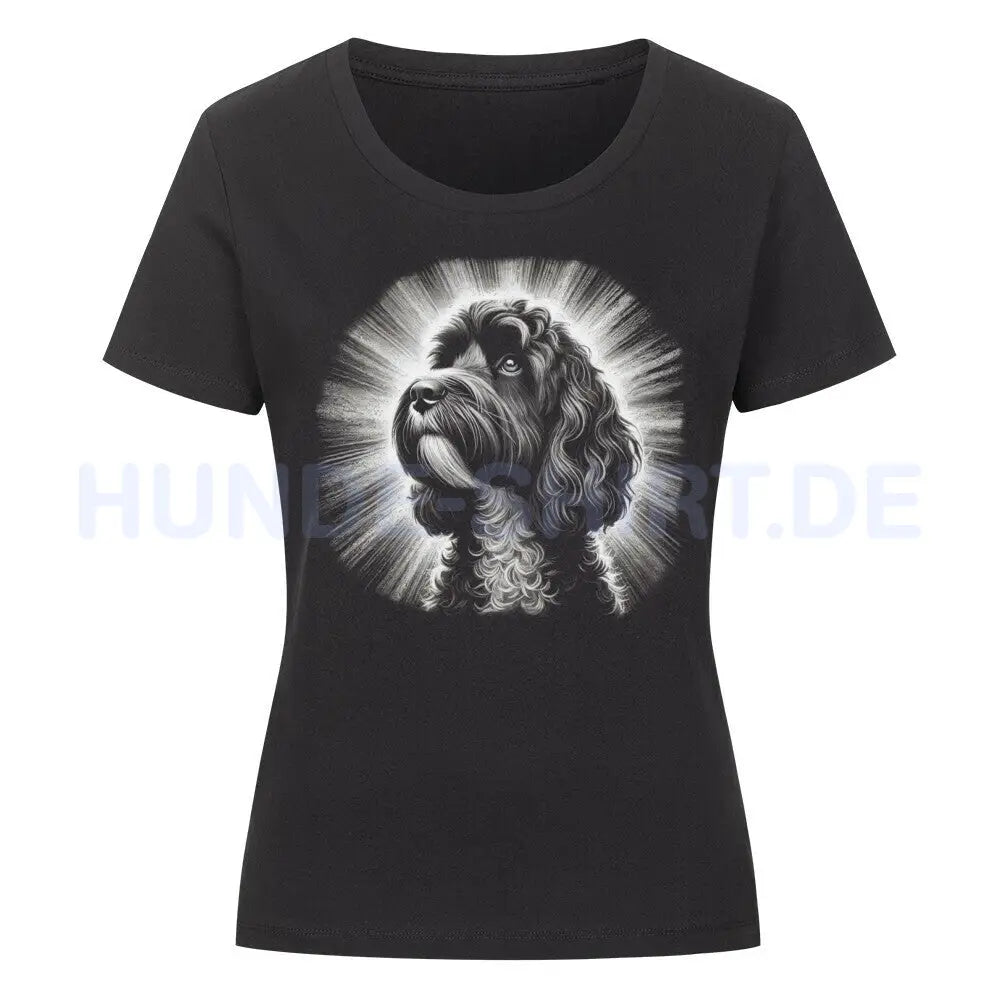 Premium Organic Damen-Shirt "Cockapoo - Shine" Schwarz – hunde-shirt.de