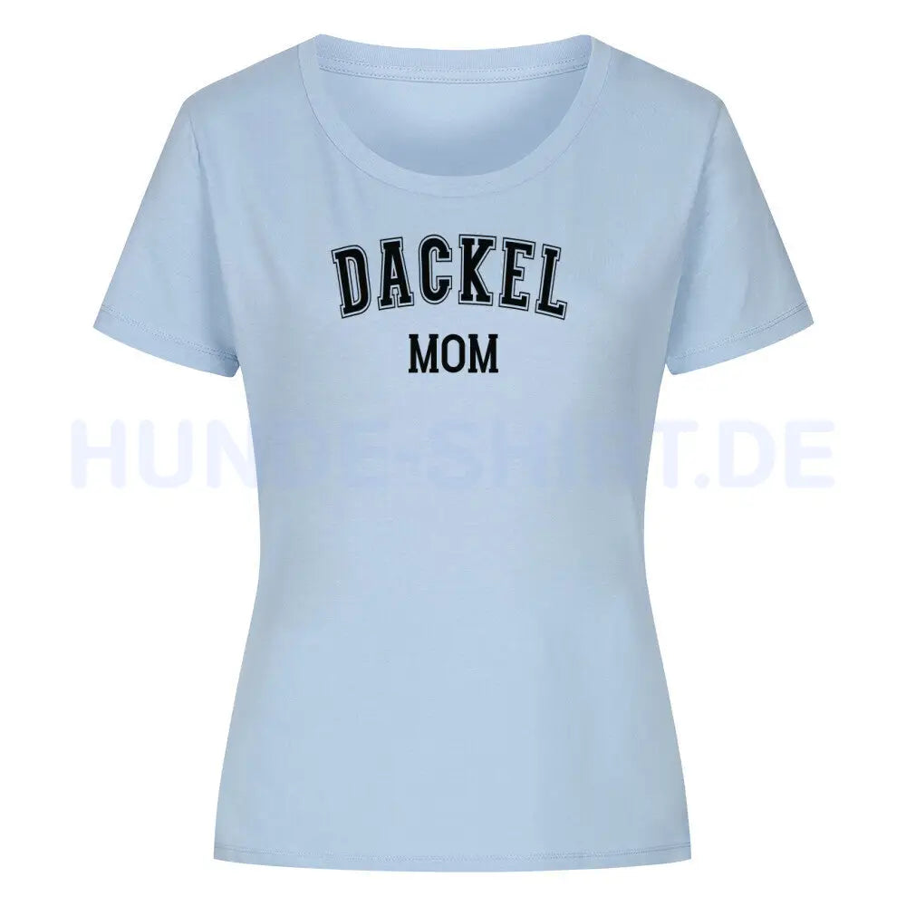 Premium Organic Damen-Shirt "Dackel - MOM" Sky Blue – hunde-shirt.de