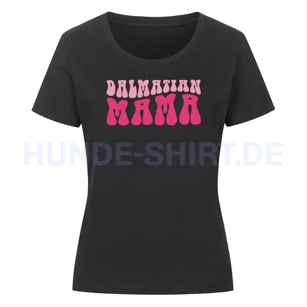 Premium Organic Damen-Shirt "Dalmatiner - Mama" Schwarz – hunde-shirt.de