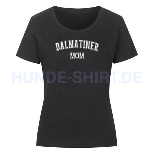 Premium Organic Damen-Shirt "Dalmatiner - MOM" Schwarz – hunde-shirt.de