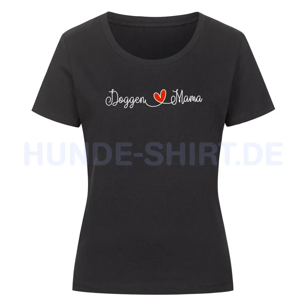 Premium Organic Damen-Shirt "Deutsche Dogge - Mama" Schwarz – hunde-shirt.de