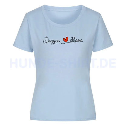 Premium Organic Damen-Shirt "Deutsche Dogge - Mama" Sky Blue – hunde-shirt.de