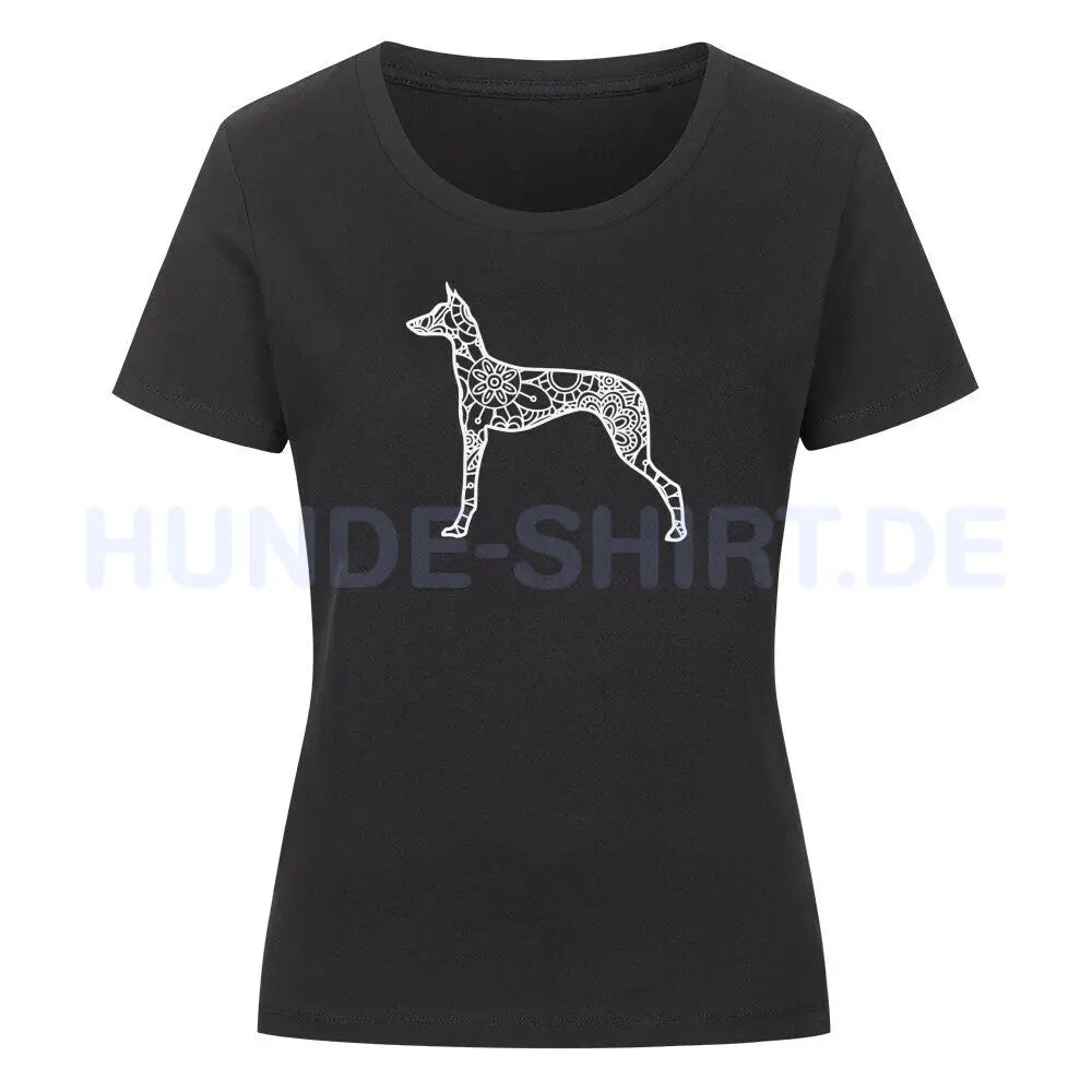 Premium Organic Damen-Shirt "Dobermann pur" Schwarz – hunde-shirt.de