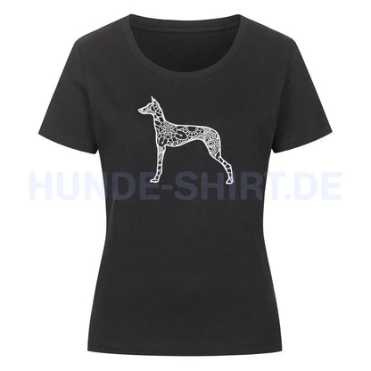 Premium Organic Damen-Shirt "Dobermann pur" Schwarz – hunde-shirt.de