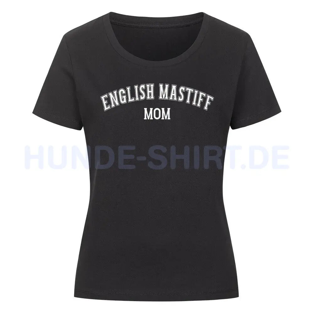 Premium Organic Damen-Shirt "English Mastiff - MOM" Schwarz – hunde-shirt.de