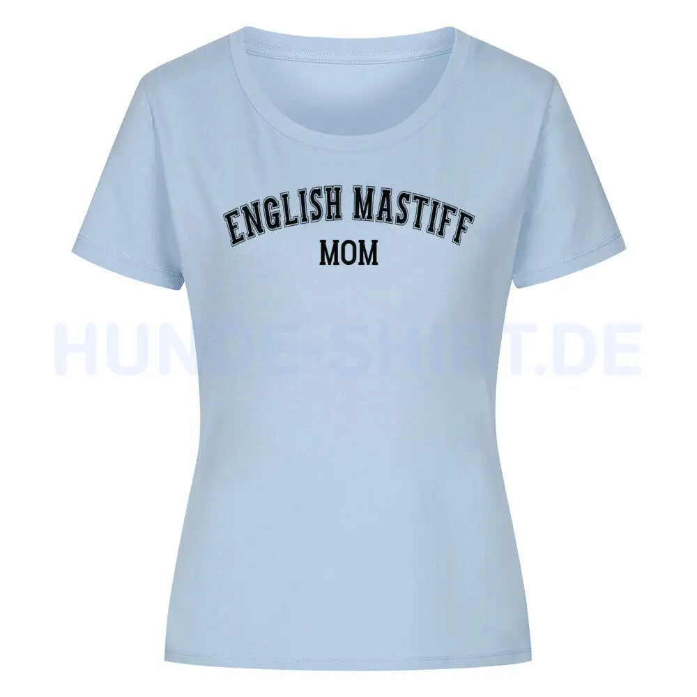 Premium Organic Damen-Shirt "English Mastiff - MOM" Sky Blue – hunde-shirt.de