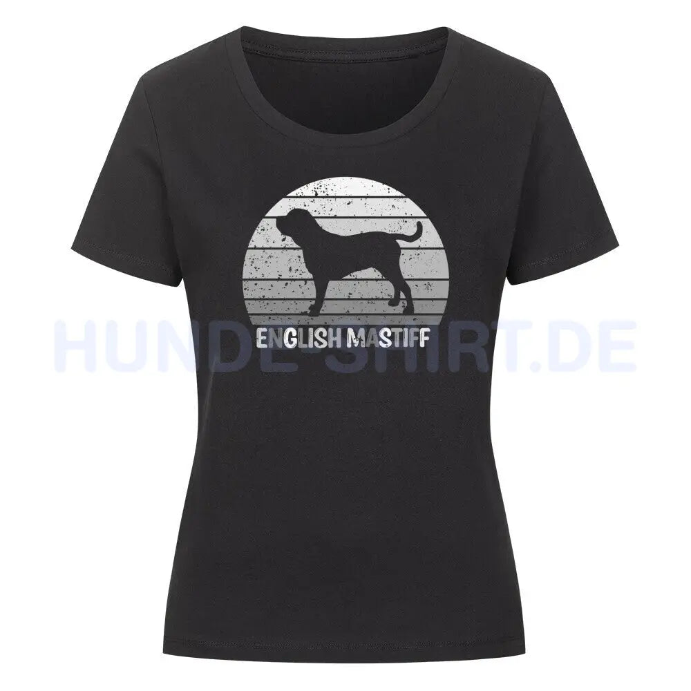 Premium Organic Damen-Shirt "English Mastiff S" Schwarz – hunde-shirt.de