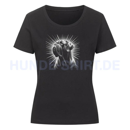 Premium Organic Damen-Shirt "English Mastiff - Shine" Schwarz – hunde-shirt.de