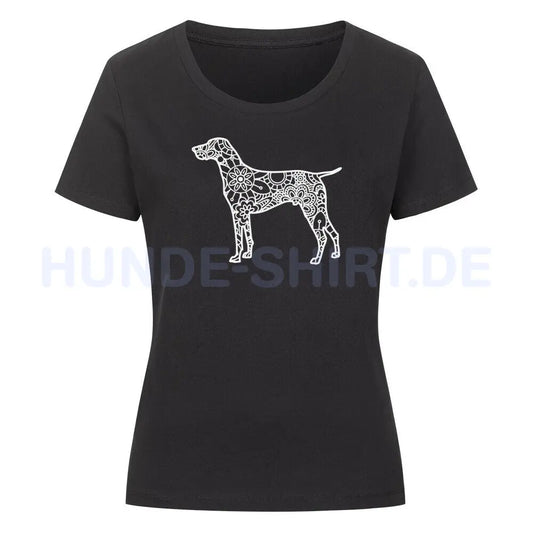 Premium Organic Damen-Shirt "English Pointer pur" Schwarz – hunde-shirt.de