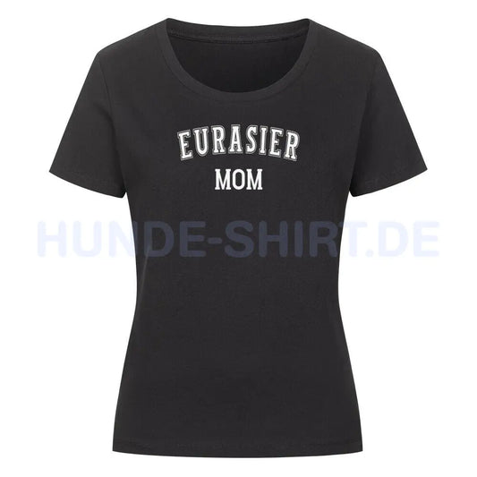 Premium Organic Damen-Shirt "Eurasier - MOM" Schwarz – hunde-shirt.de