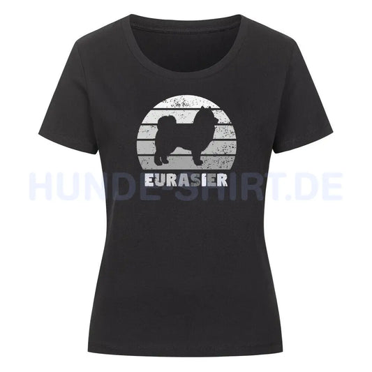 Premium Organic Damen-Shirt "Eurasier s" Schwarz – hunde-shirt.de