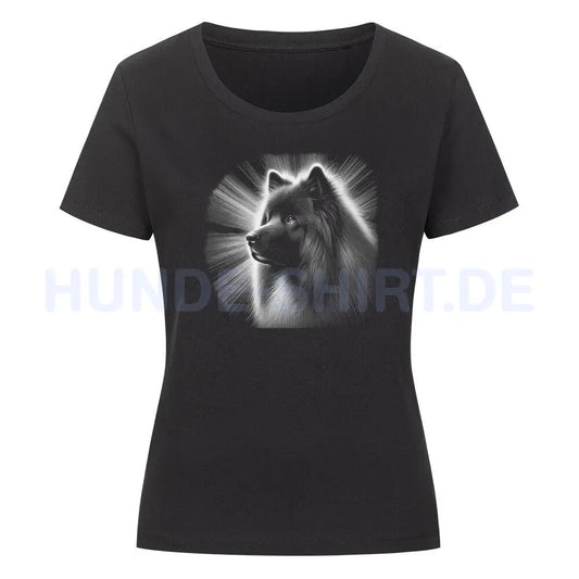 Premium Organic Damen-Shirt "Eurasier - Shine" Schwarz – hunde-shirt.de