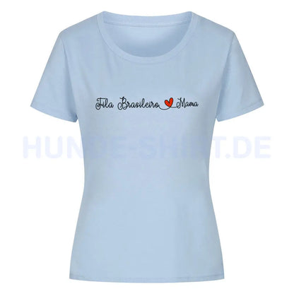 Premium Organic Damen-Shirt "Fila Brasileiro - Mama" Sky Blue – hunde-shirt.de