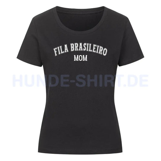 Premium Organic Damen-Shirt "Fila Brasileiro - MOM" Schwarz – hunde-shirt.de