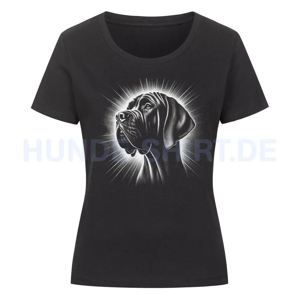 Premium Organic Damen-Shirt "Fila Brasileiro - Shine" Schwarz – hunde-shirt.de