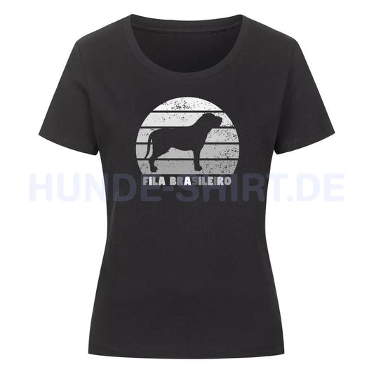 Premium Organic Damen-Shirt "Fila Brasileiro" Schwarz – hunde-shirt.de