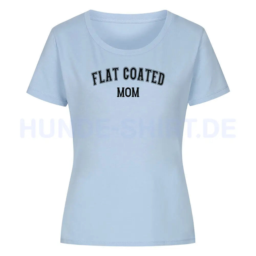 Premium Organic Damen-Shirt "Flat Coated - MOM" Sky Blue – hunde-shirt.de