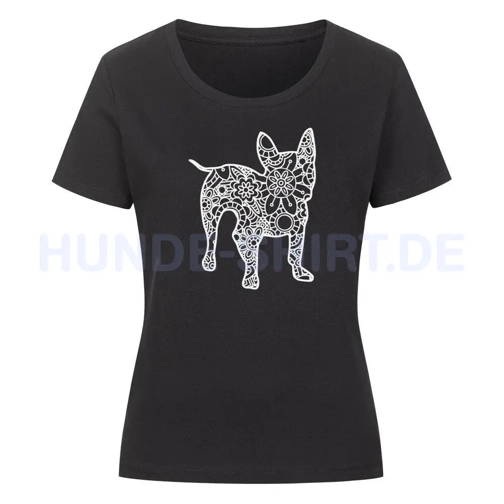 Premium Organic Damen-Shirt "Französische Bulldogge pur" Schwarz – hunde-shirt.de