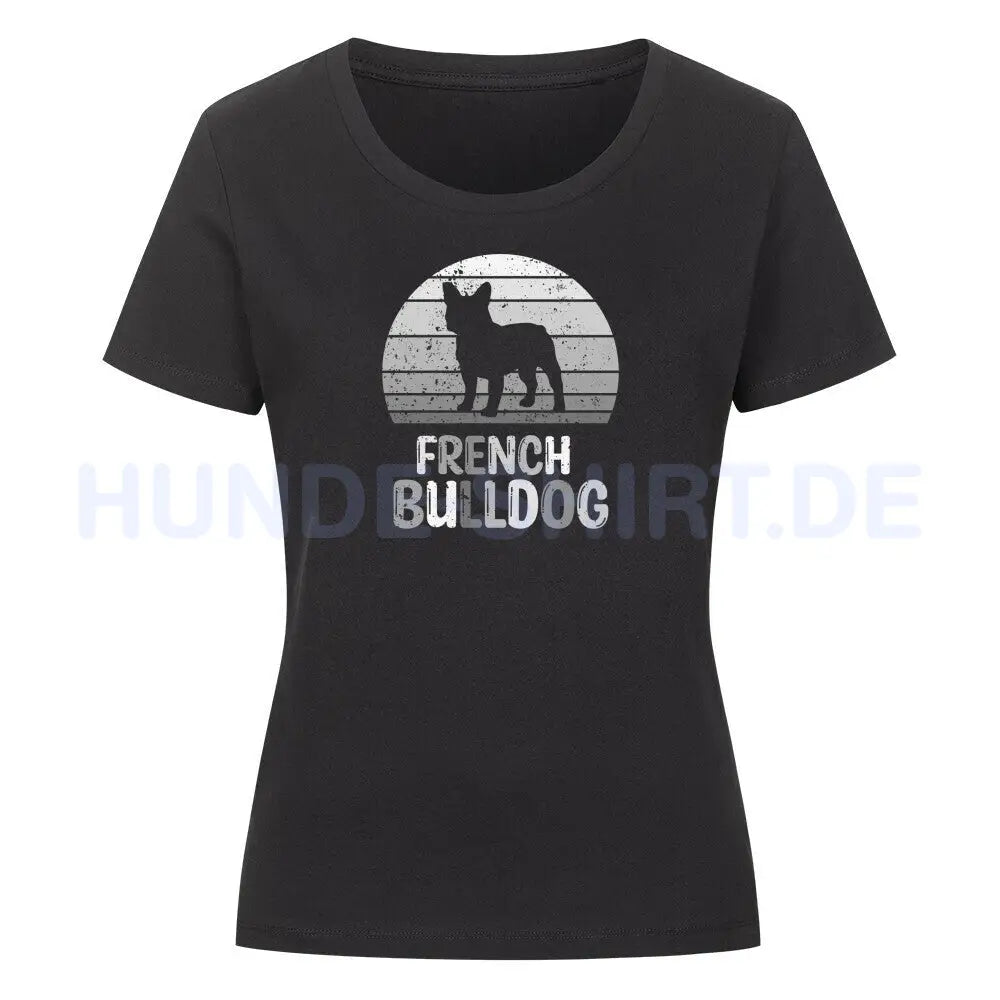 Premium Organic Damen-Shirt "French Bulldog" Schwarz – hunde-shirt.de