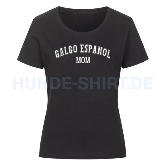 Premium Organic Damen-Shirt "Galgo - MOM" Schwarz – hunde-shirt.de