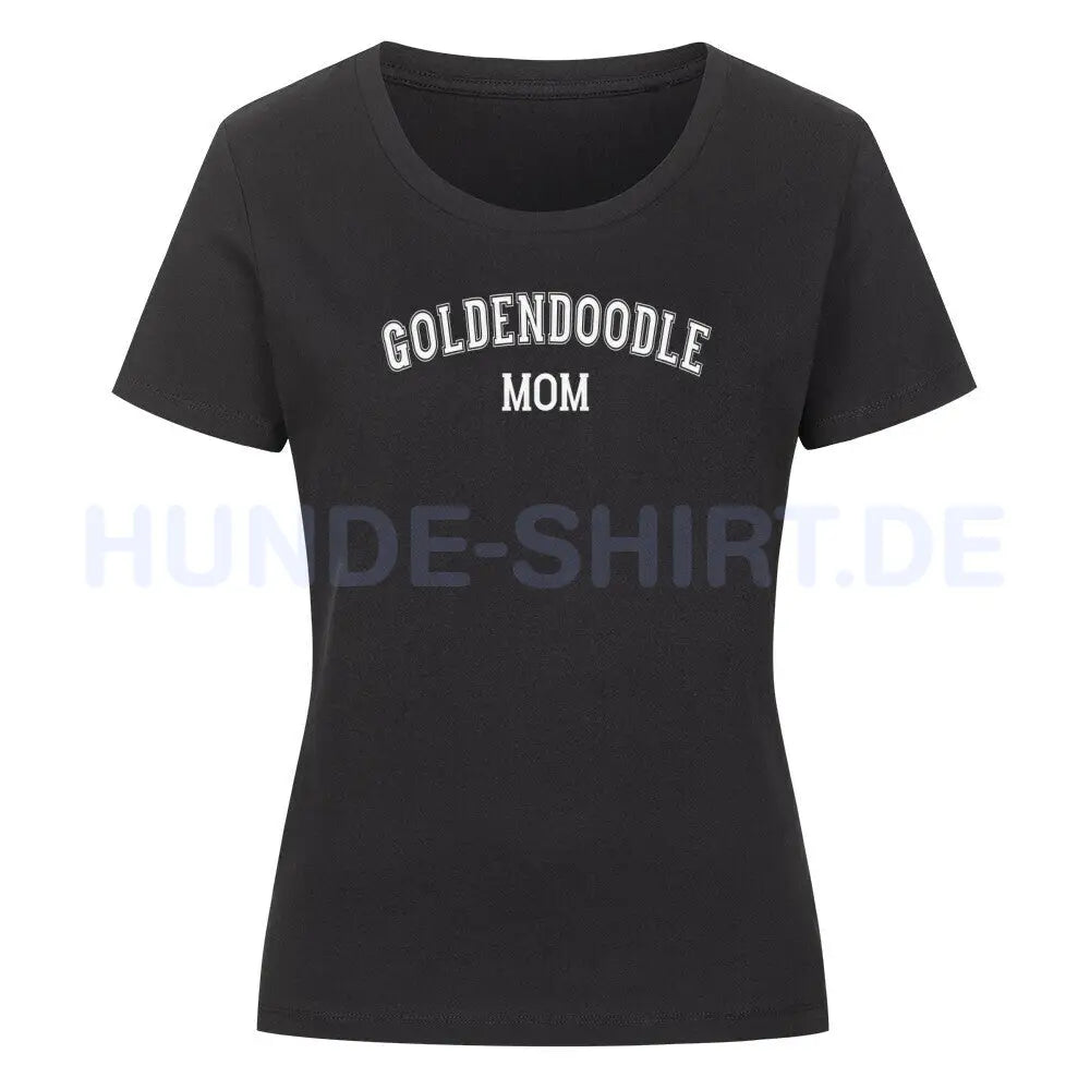 Premium Organic Damen-Shirt "Golden Doodle - MOM" Schwarz – hunde-shirt.de