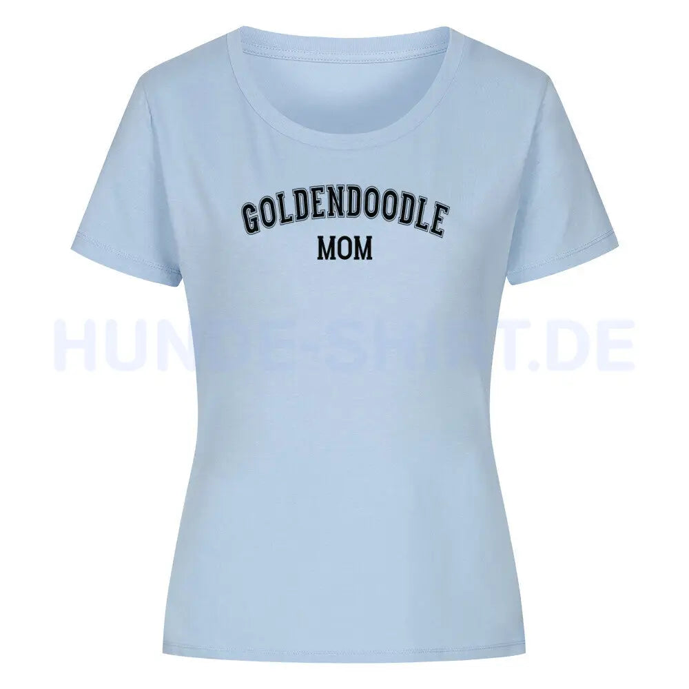 Premium Organic Damen-Shirt "Golden Doodle - MOM" Sky Blue – hunde-shirt.de