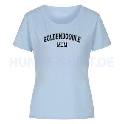 Premium Organic Damen-Shirt "Golden Doodle - MOM" Sky Blue – hunde-shirt.de