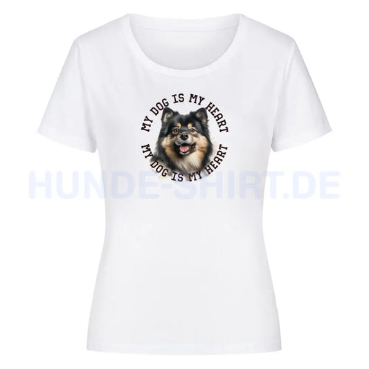 Premium Organic Damen-Shirt "Großspitz HEART" Weiß – hunde-shirt.de