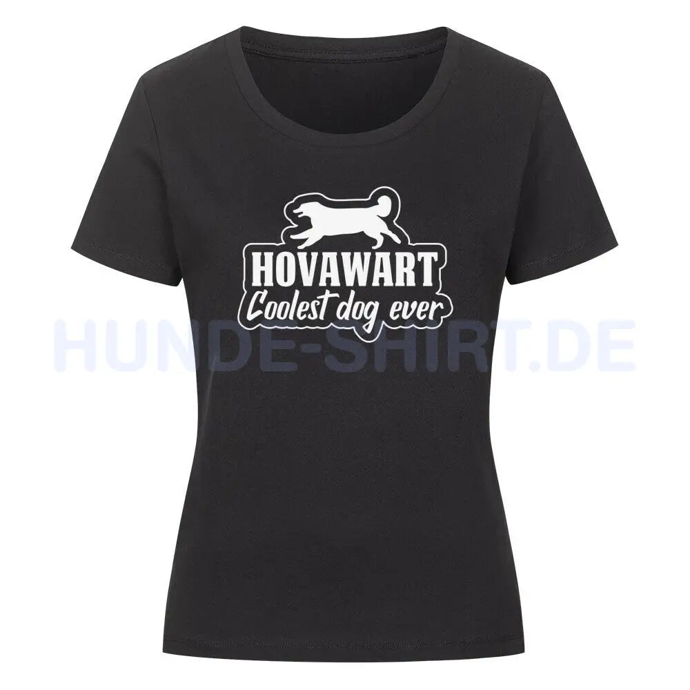 Premium Organic Damen-Shirt "Hovawart - Coolest Dog" Schwarz – hunde-shirt.de