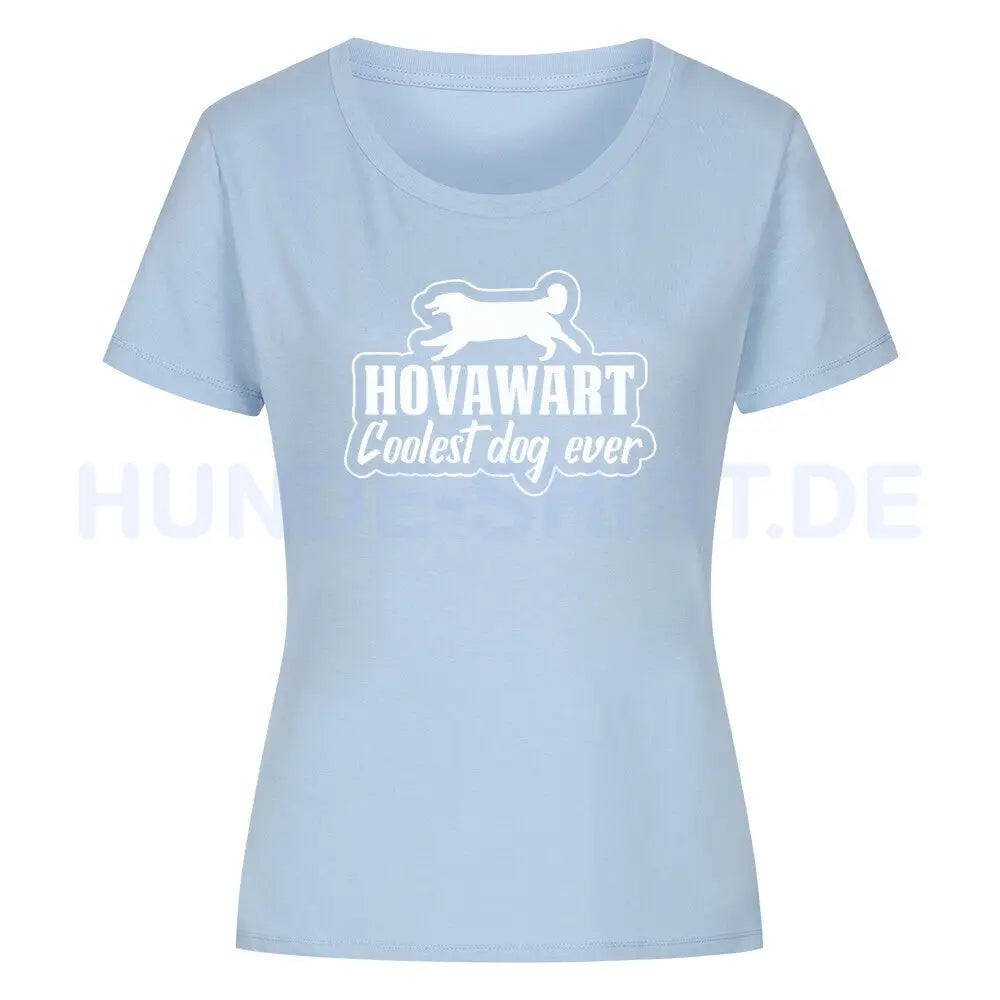 Premium Organic Damen-Shirt "Hovawart - Coolest Dog" Sky Blue – hunde-shirt.de