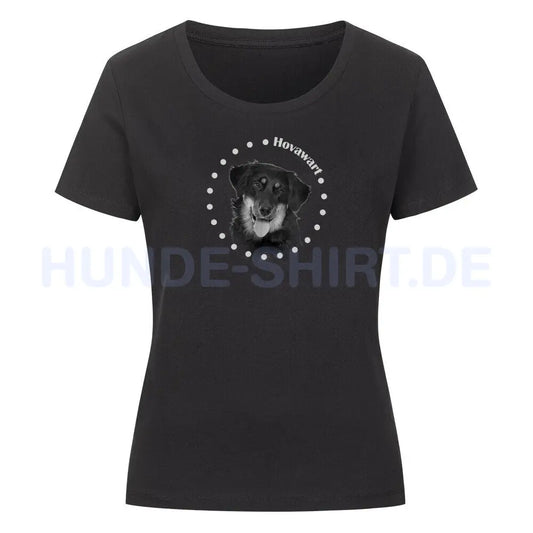 Premium Organic Damen-Shirt "Hovawart R" Schwarz – hunde-shirt.de