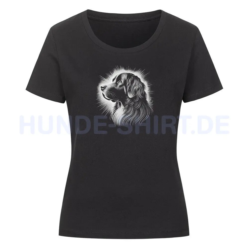 Premium Organic Damen-Shirt "Hovawart - Shine" Schwarz – hunde-shirt.de