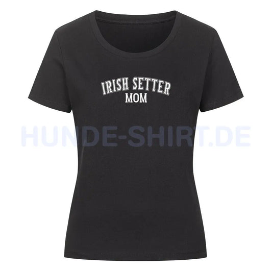 Premium Organic Damen-Shirt "Irish Setter - MOM" Schwarz – hunde-shirt.de