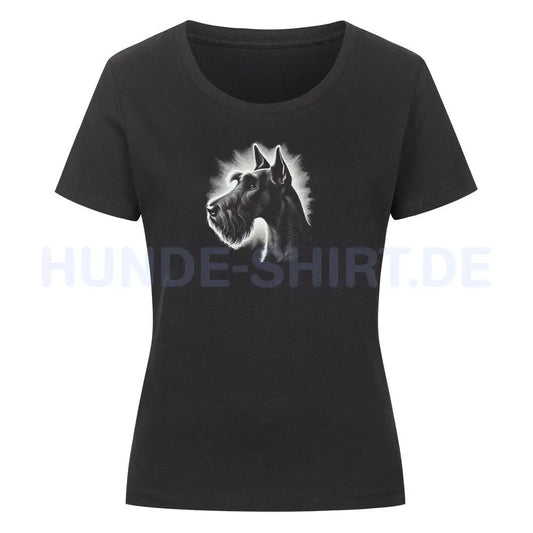 Premium Organic Damen-Shirt "Irish Terrier - Shine" Schwarz – hunde-shirt.de