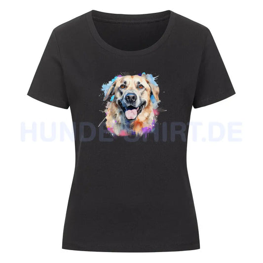 Premium Organic Damen-Shirt "Kangal - Paint" Schwarz – hunde-shirt.de