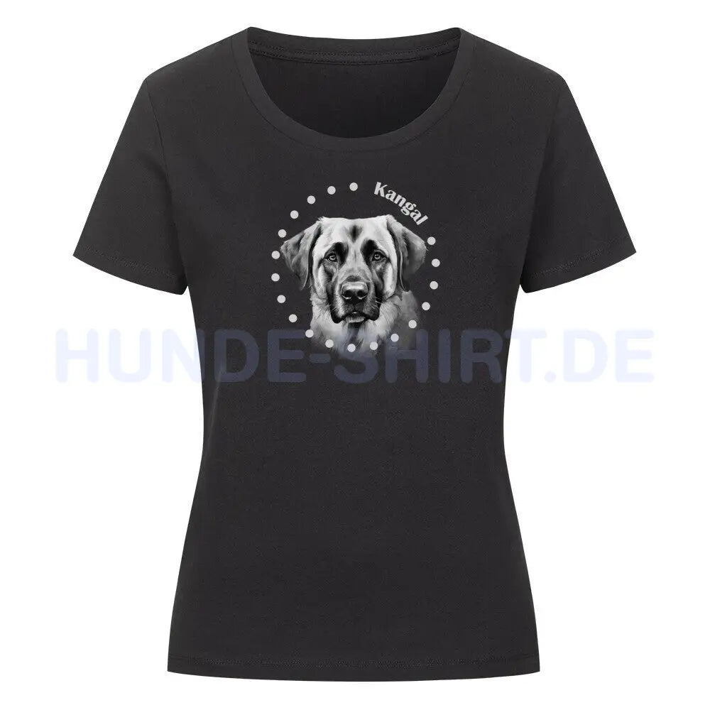 Premium Organic Damen-Shirt "Kangal R" Schwarz – hunde-shirt.de