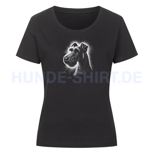 Premium Organic Damen-Shirt "Kerry Blue Terrier - Shine" Schwarz – hunde-shirt.de