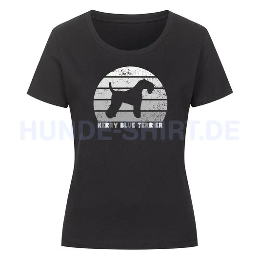 Premium Organic Damen-Shirt "Kerry Blue Terrier" Schwarz – hunde-shirt.de