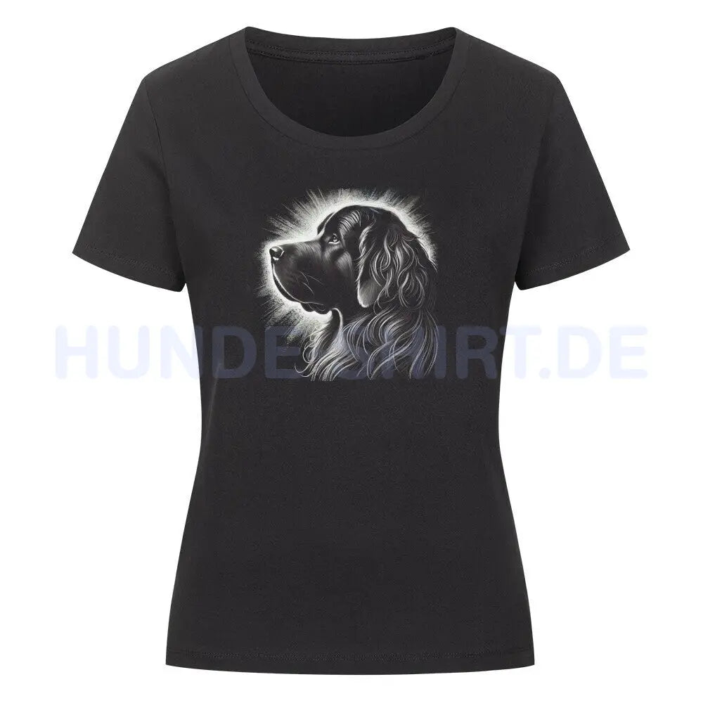 Premium Organic Damen-Shirt "Kuvasz - Shine" Schwarz – hunde-shirt.de