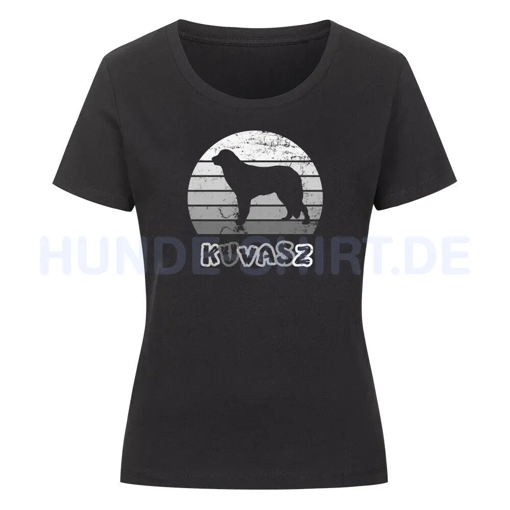 Premium Organic Damen-Shirt "Kuvasz" Schwarz – hunde-shirt.de