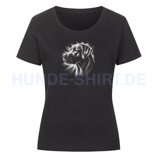 Premium Organic Damen-Shirt "Labrador - Shine" Schwarz – hunde-shirt.de