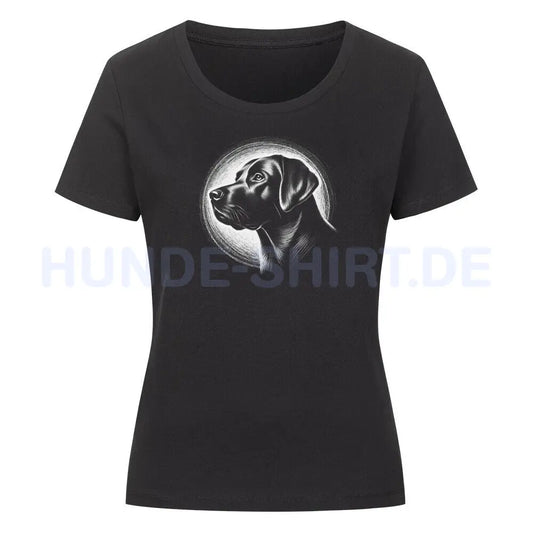 Premium Organic Damen-Shirt "Labrador - Shine" Schwarz – hunde-shirt.de