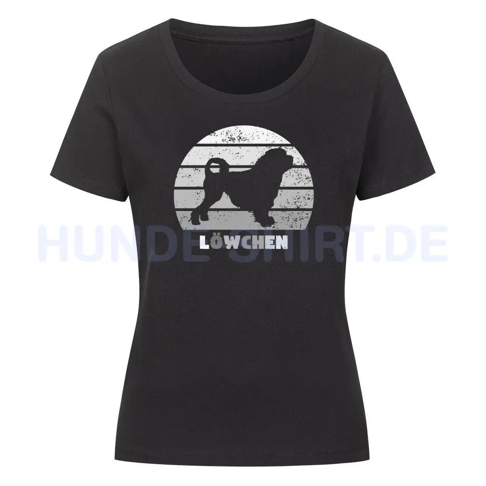 Premium Organic Damen-Shirt "Löwchen S" Schwarz – hunde-shirt.de