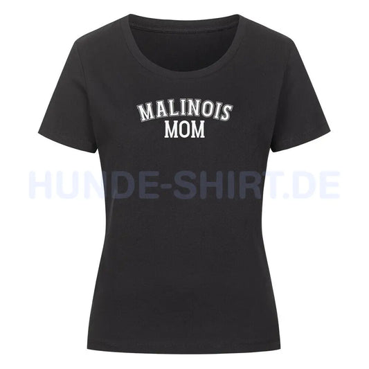 Premium Organic Damen-Shirt "Malinois - MOM" Schwarz – hunde-shirt.de