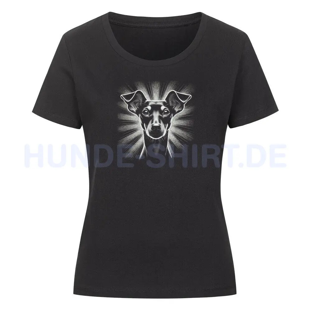 Premium Organic Damen-Shirt "Manchester Terrier - Shine 2" Schwarz – hunde-shirt.de