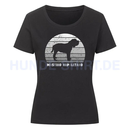 Premium Organic Damen-Shirt "Mastino Napoletano S" Schwarz – hunde-shirt.de